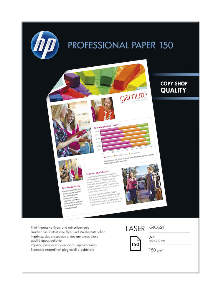 Fotopapper HP Laser A4 Glossy 150/fp