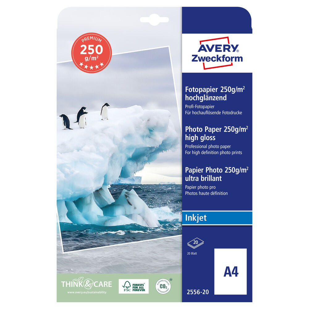 Fotopapper A4 Premium Glossy 250g 20/fp