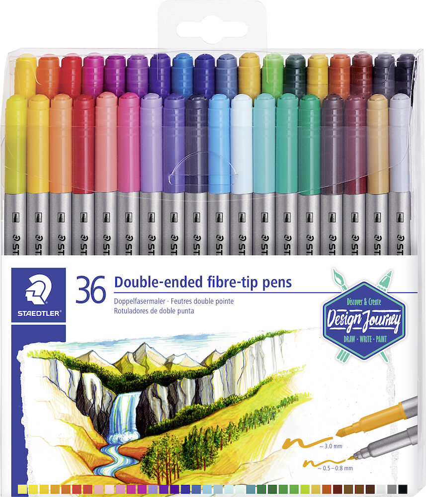 Tuschpennor Staedtler 3200 36-pack