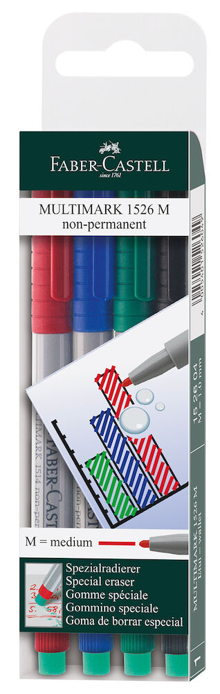 Märkpenna Faber-Castell 1526 Medium 4-pack