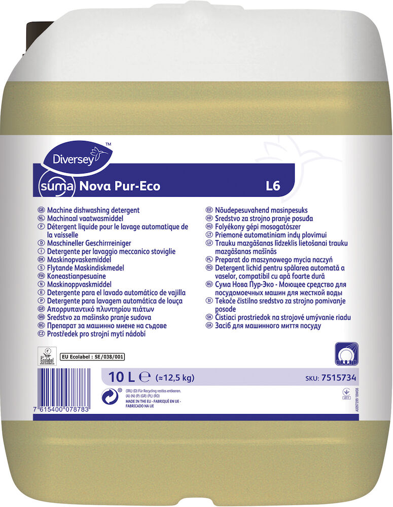 Maskindiskmedel Suma Nova PurECO L6 flytande 10 Liter
