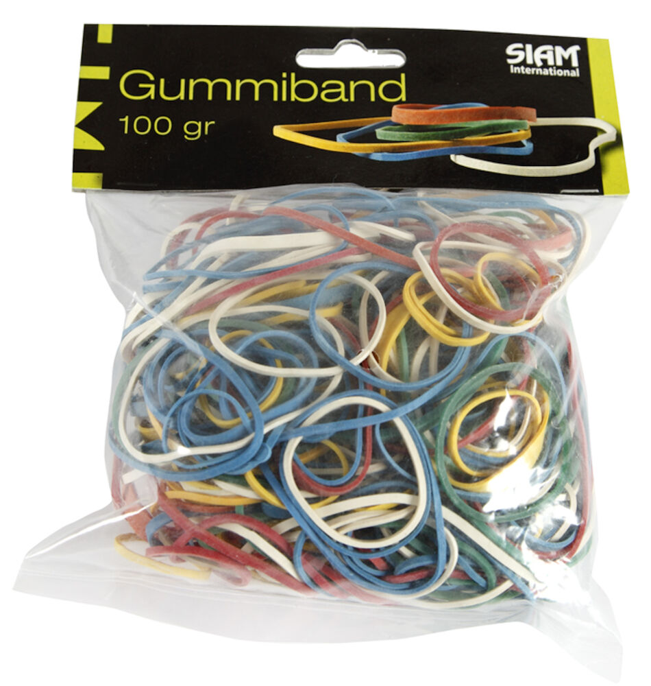 Gummiband blandade storlekar