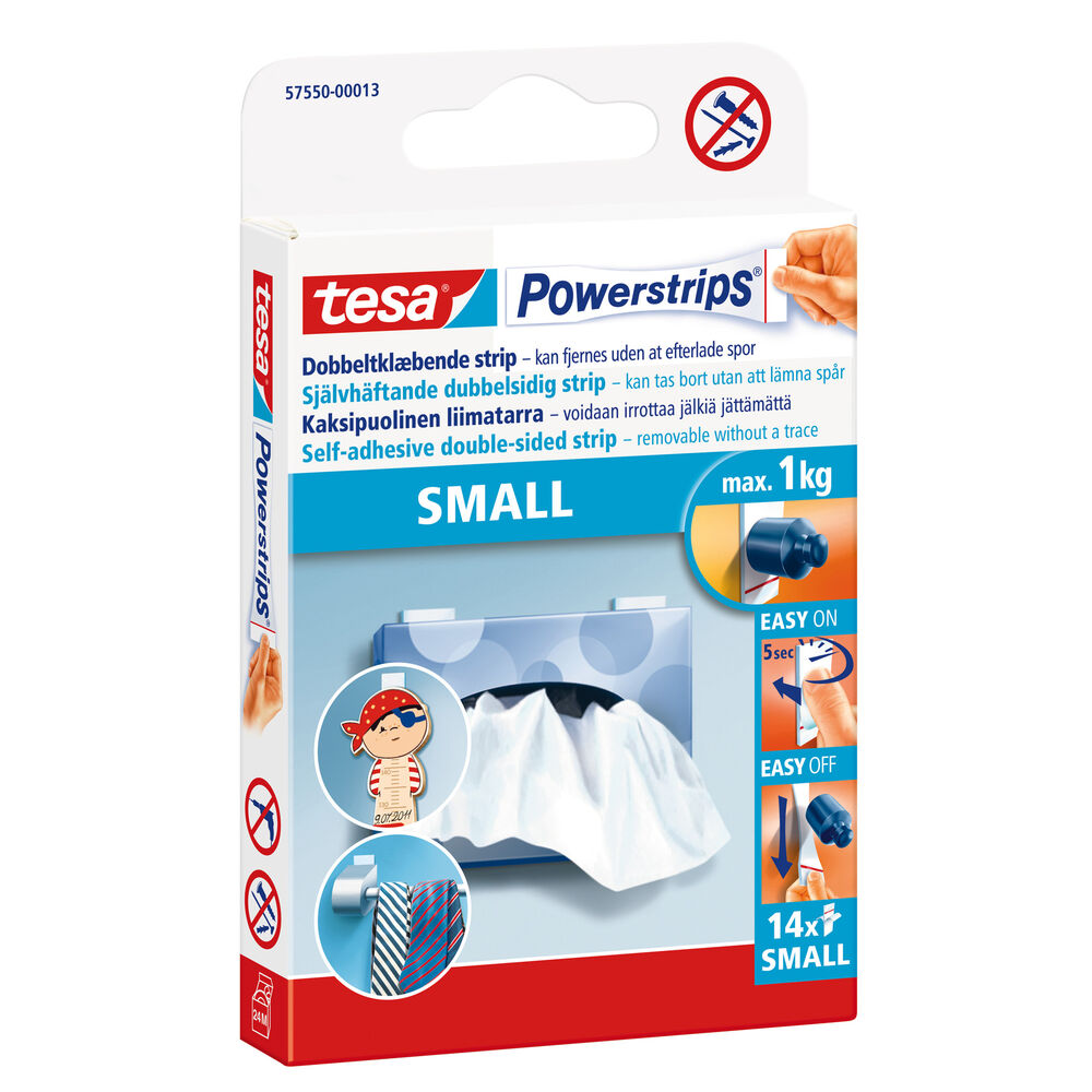 Monteringsstrip självhäftande max 1kg Tesa