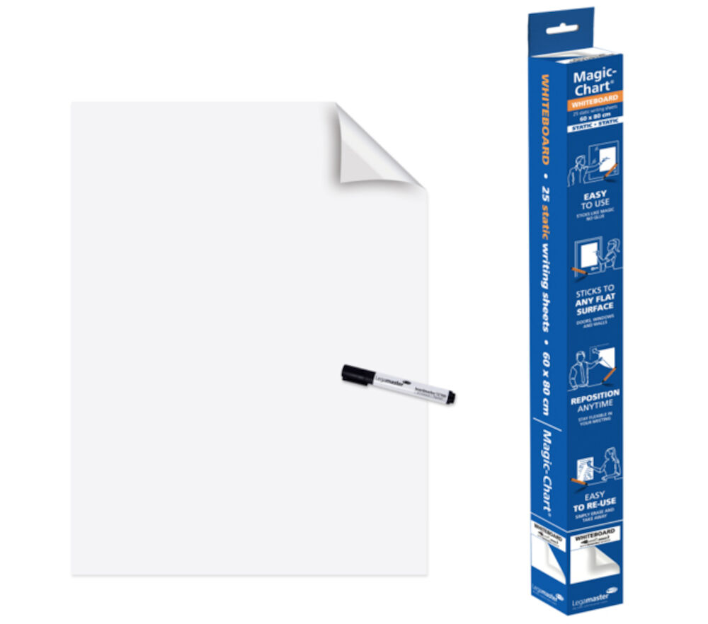 Blädderblock på rulle - Statisk skrivfilm Magic Chart