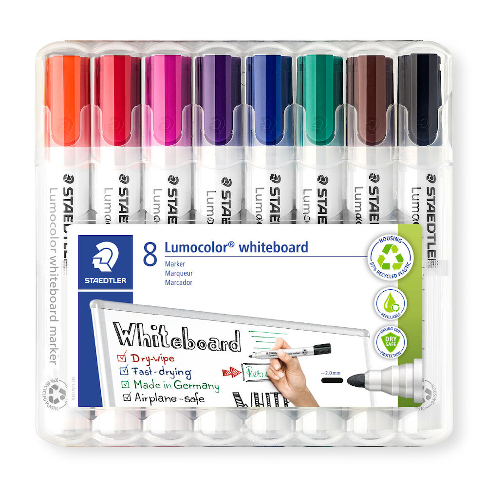 Whiteboardpenna Staedtler Lumocolor 8-pack