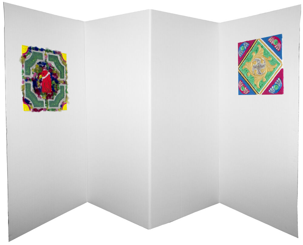 Utställningsskärm, well vit