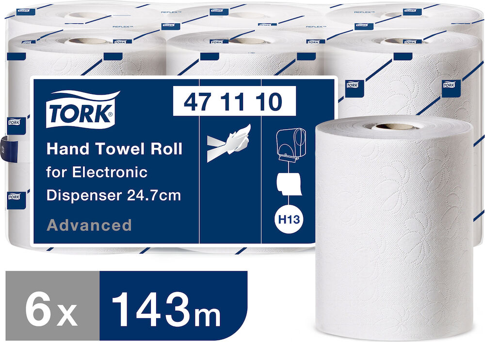 Pappershanddukar på rulle H13 143 Meter Tork