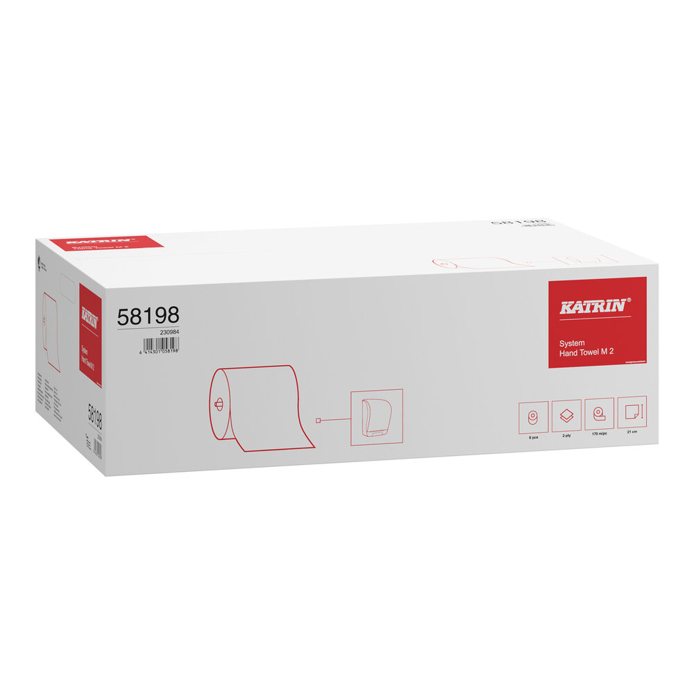 Pappershanddukar på rulle Classic M2 170 Meter Katrin