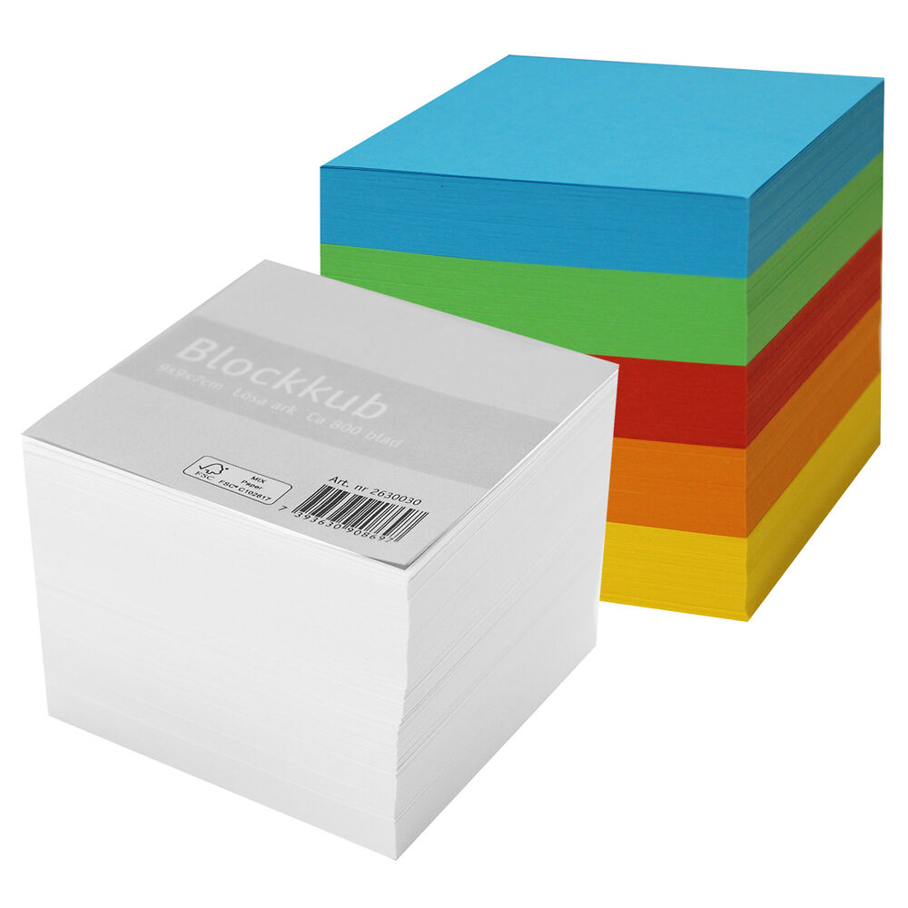 Blockkub 9x9cm lösa blad