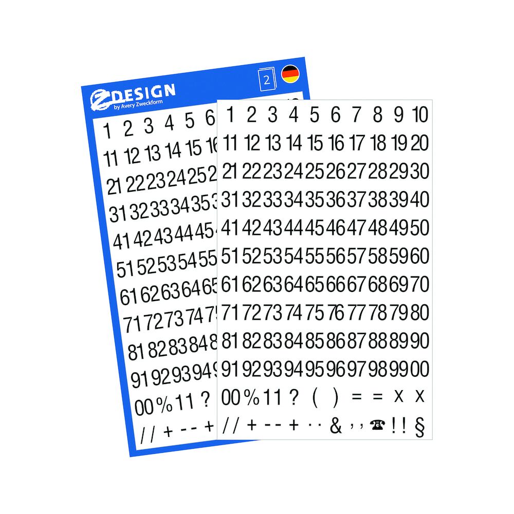 Sifferetikett 5mm 00–99 252/fp