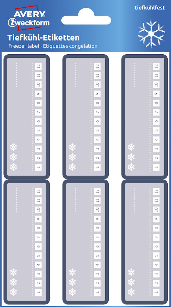 Frysetikett Avery 26x73 mm