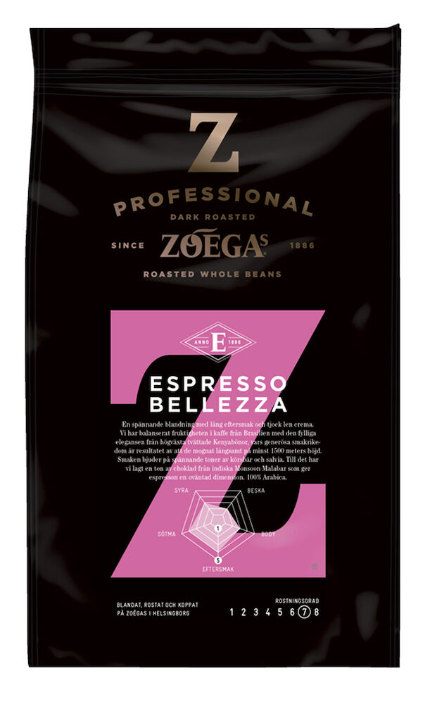 Kaffe Espresso Zoégas Bellezza - Hela bönor 500 Gram