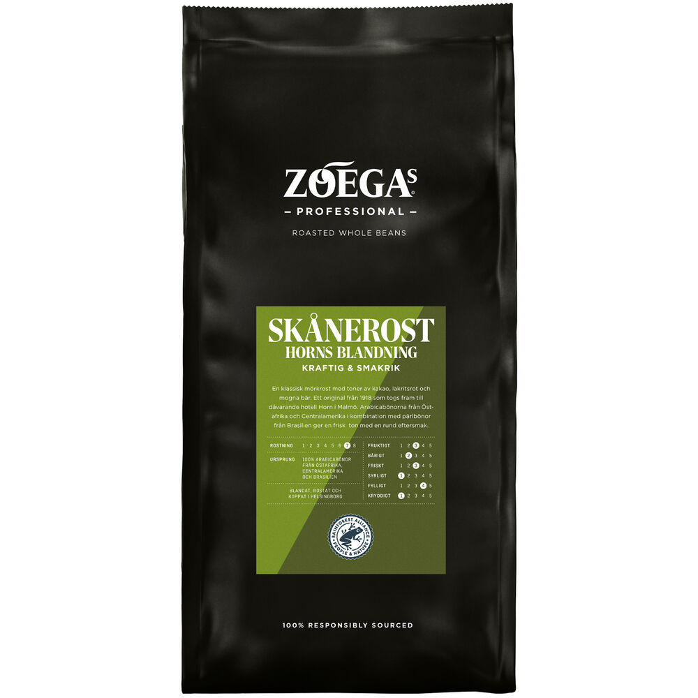 Kaffe Hela Bönor Zoégas Professional Skånerost Hornsblandning 750 Gram