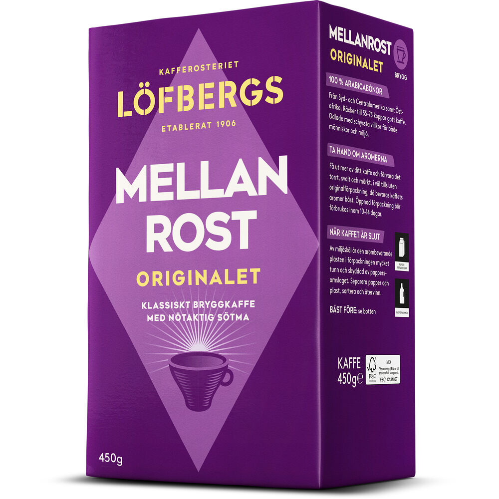 Kaffe Löfbergs mellanrost bryggmalet