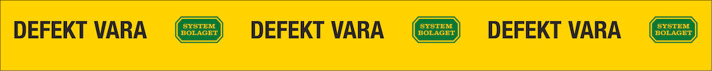 Packtejp Defekt vara