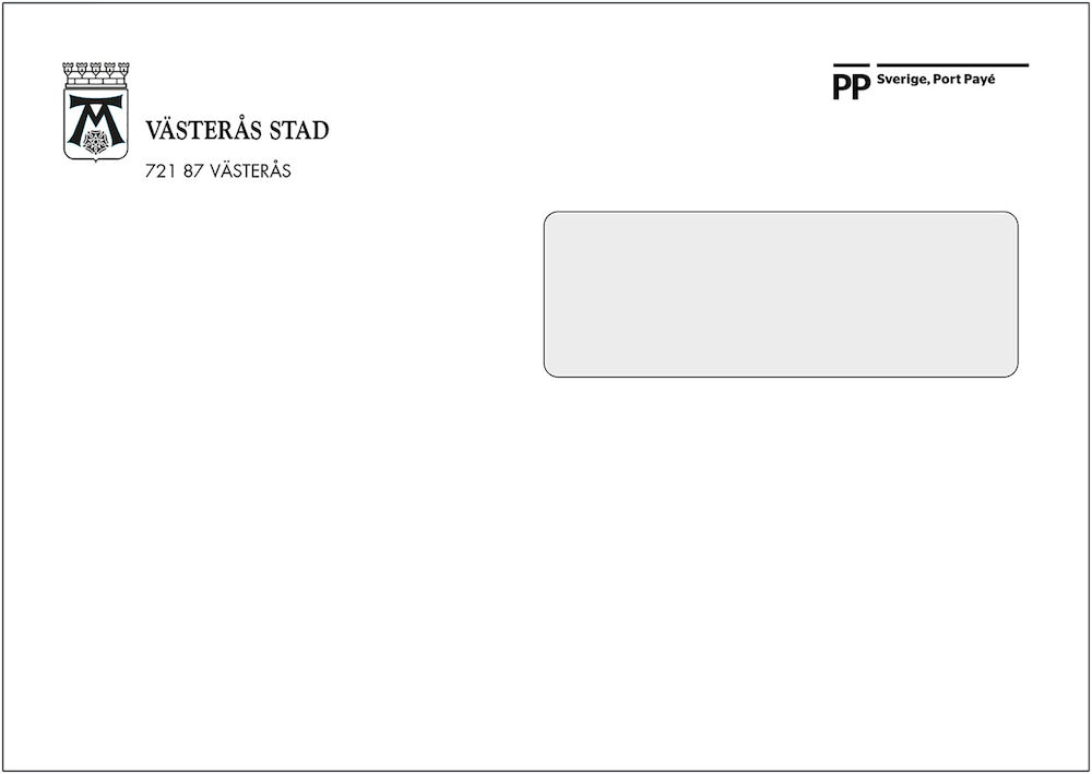 VÄS Kuvert C5H2r postenfrankservice 500 st/fp
