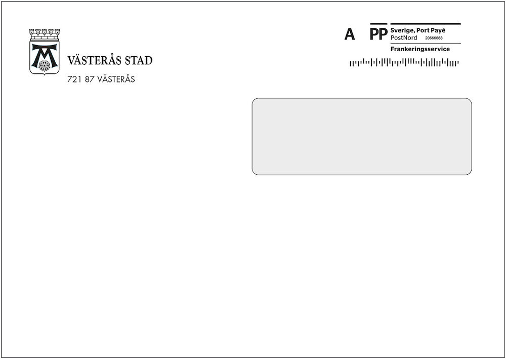 VÄS Kuvert C5H2s postenfrakservice 500 st/fp