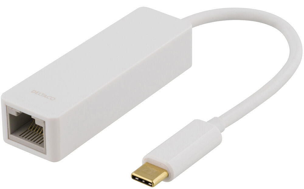 Adapter Deltaco RJ45 - USB-C 3.1 Gigabit nätverksadapter