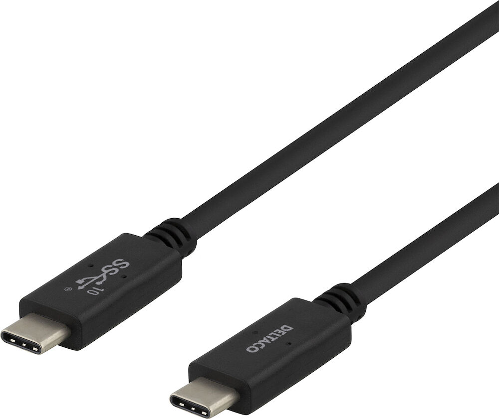 Kabel USB-C - USB-C 3.1 G2 1 Meter Deltaco