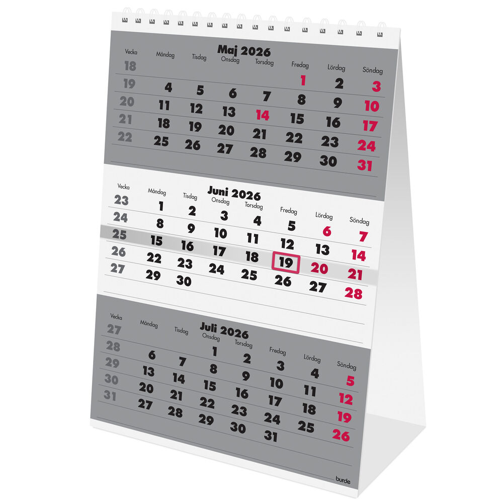 Bordskalender Triplaner 2026 Burde