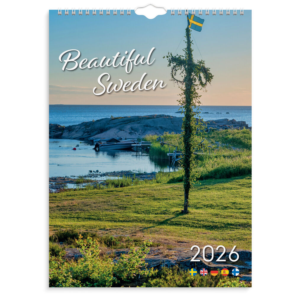 Väggkalender Beautiful Sweden 2026 Burde