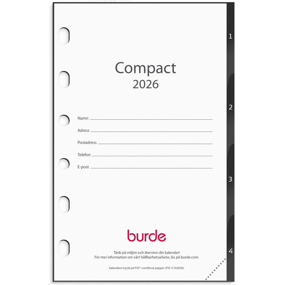 Kalender 2026 Compact grund