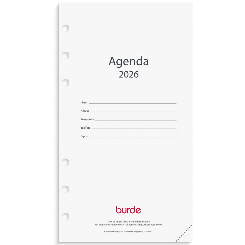Regent kalendersats Agenda