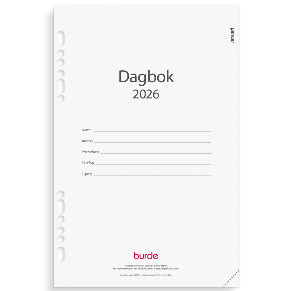 Business kal.sats 2026 Dagbok