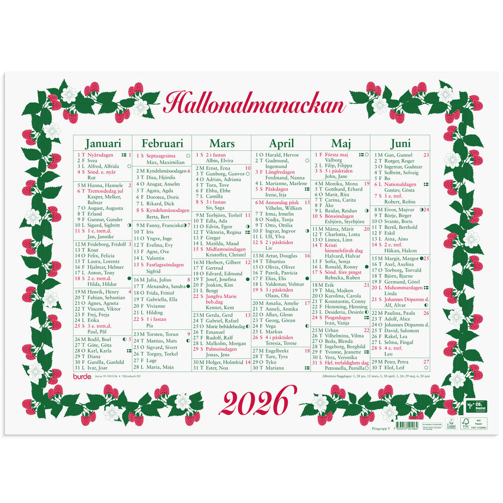 Stora Hallonalmanackan 2026