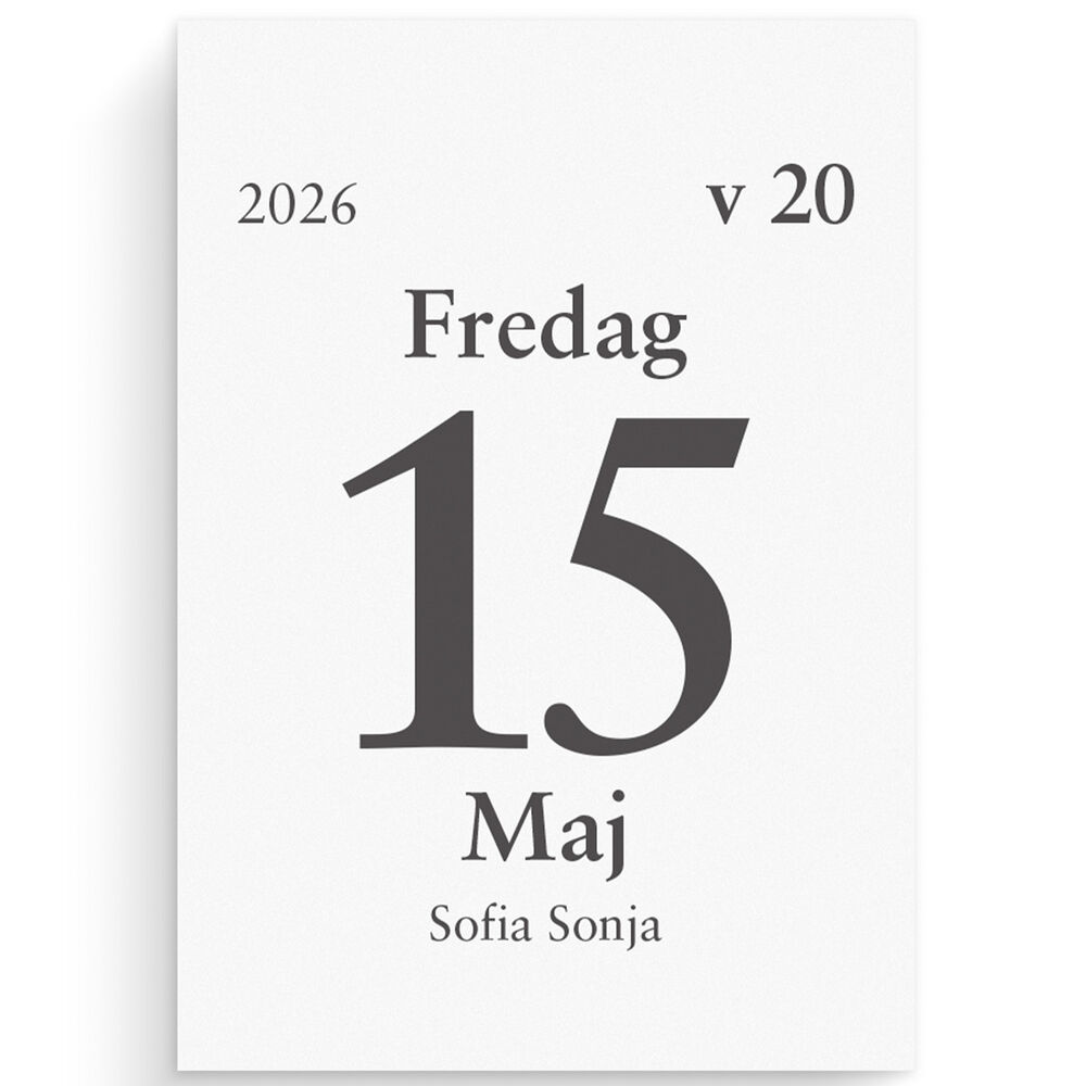 Dagblock 75x107mm 2026