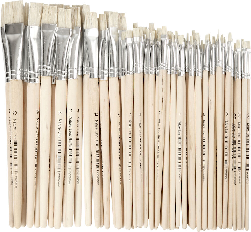 Penslar kort skaft mix 64-pack