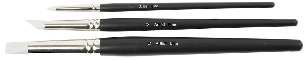 Pensel Silikon Artist Line 3-pack