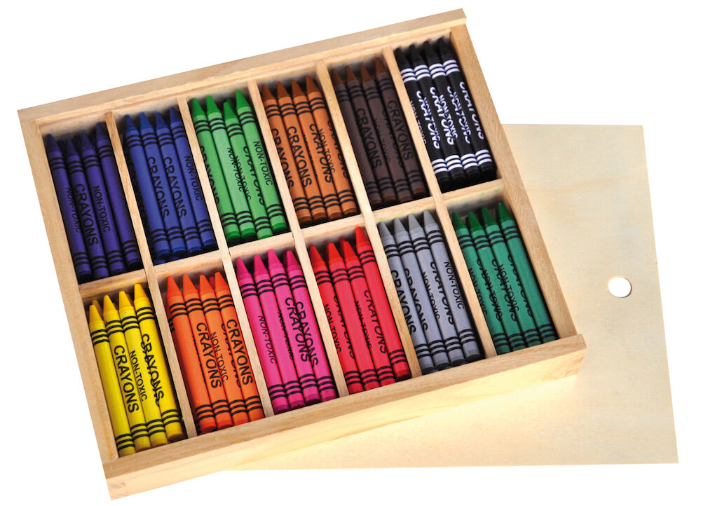Vaxkritor Crayons i trälåda 12x12/fp