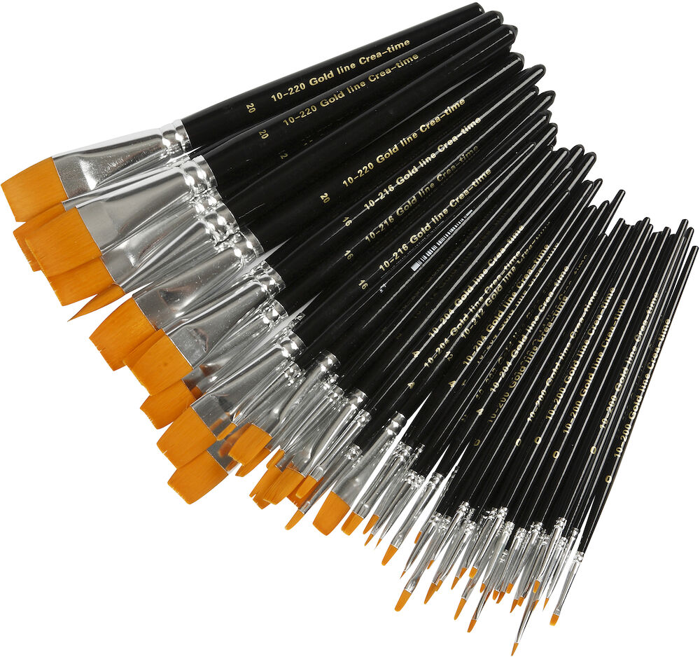 Penslar Nylonhårs Gold Line Flata 30-pack