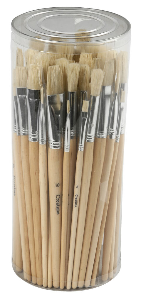 Penslar Borst Mixade flata och runda 80-pack