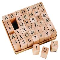 Stämplar Trä - bokstäver och siffror
