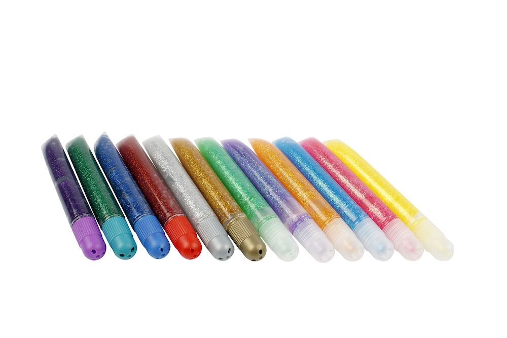 Glitterlim sorterade färger 12/fp