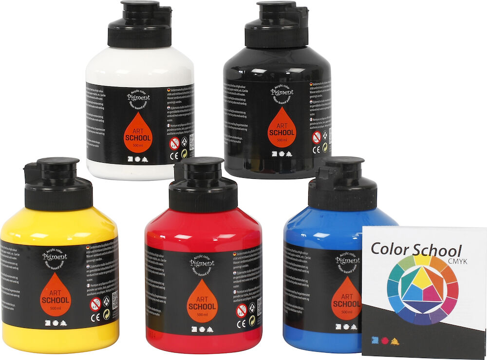 Akrylfärg Pigment mix 5x500ml  A-Color