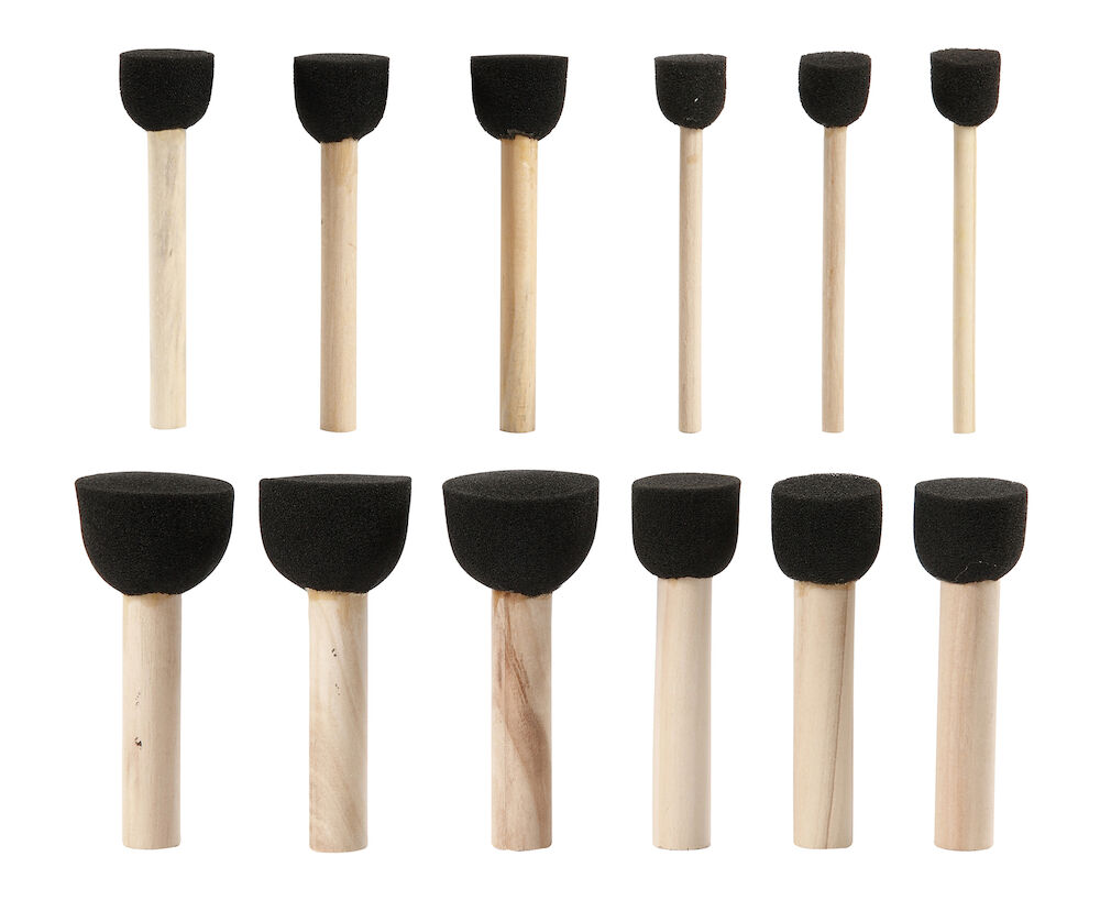 Skumstencilpenslar 12-pack