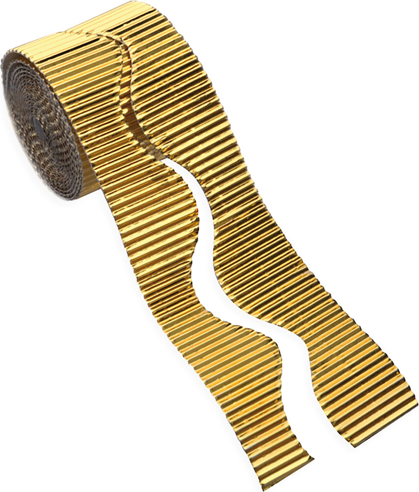 Wellpapprulle guld 3,5-6,5cmx1,1m 14/fp