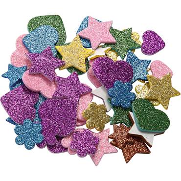 P8300835 Dekorgummifigurer Glitter 100-pack