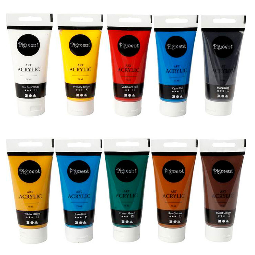 Akrylfärg Pigment 5x75ml