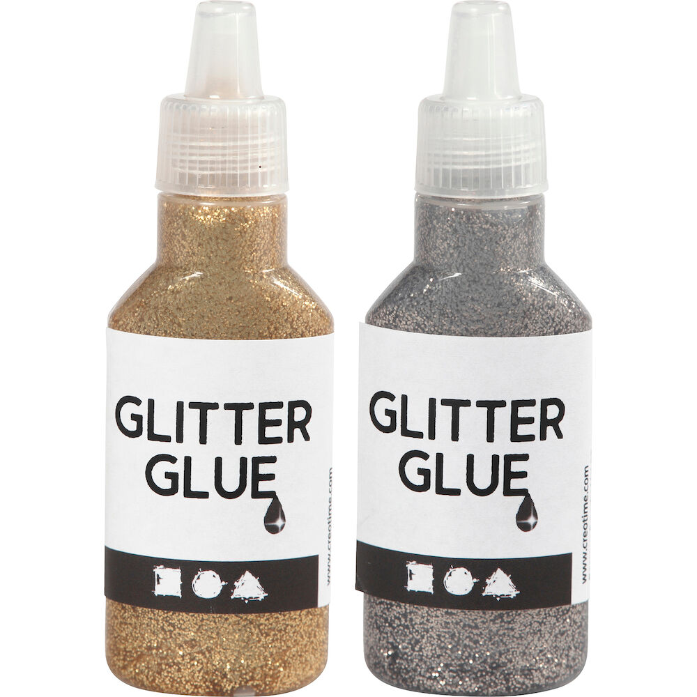 Glitterlim silver & guld