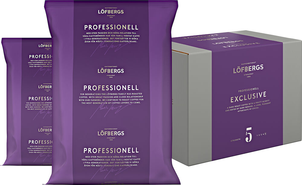Kaffe Löfbergs Professional Exclusive Hela Bönor Fair Eko 6 x 1000 gram
