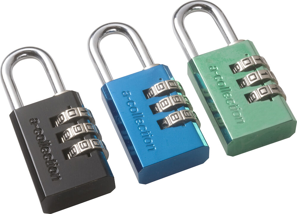 Hänglås Kombination 3-pack