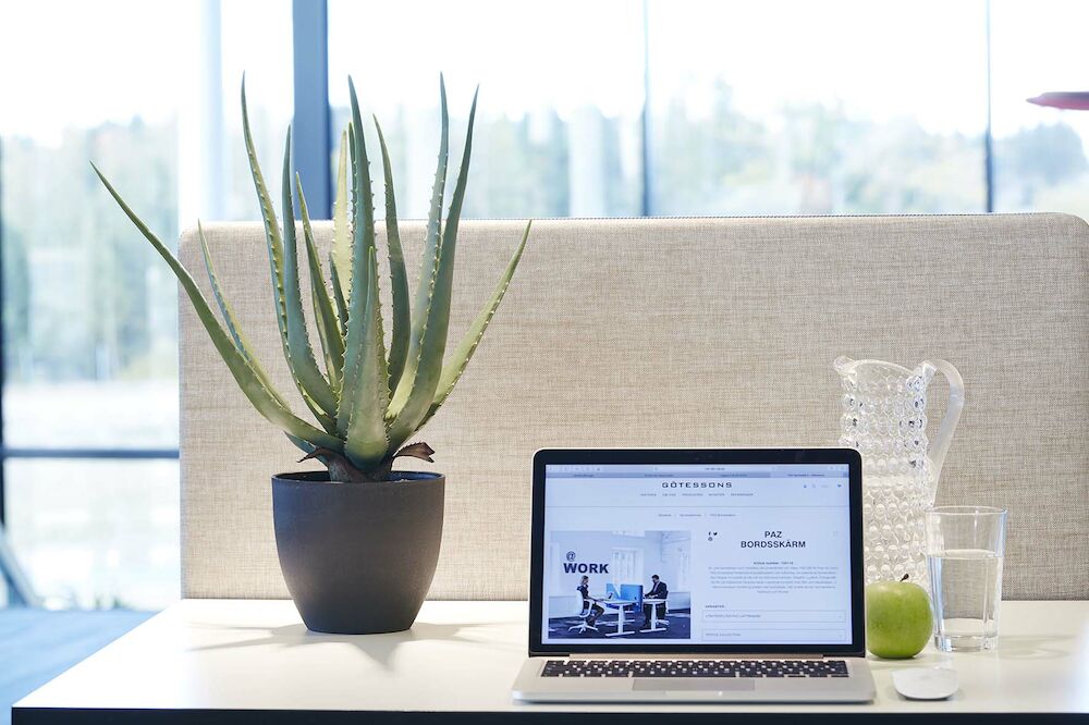 Konstväxt plast Aloe Vera med kruka