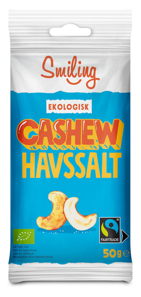 Cashewnötter havssalt 50 gram Smiling