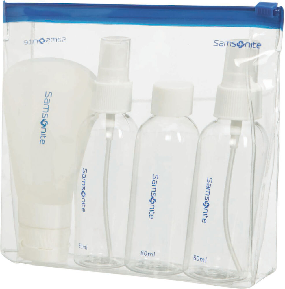 Reseflaskor x4 transparent necessär Samsonite