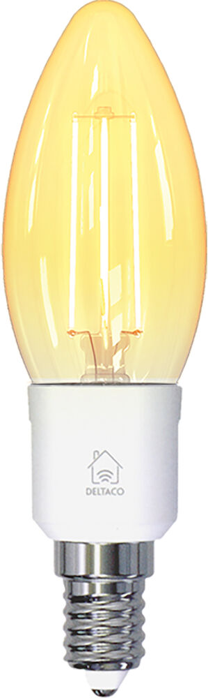 Smarta Hem Deltaco filament LED-lampa E14 WiFi Dimmbar LFE14C35