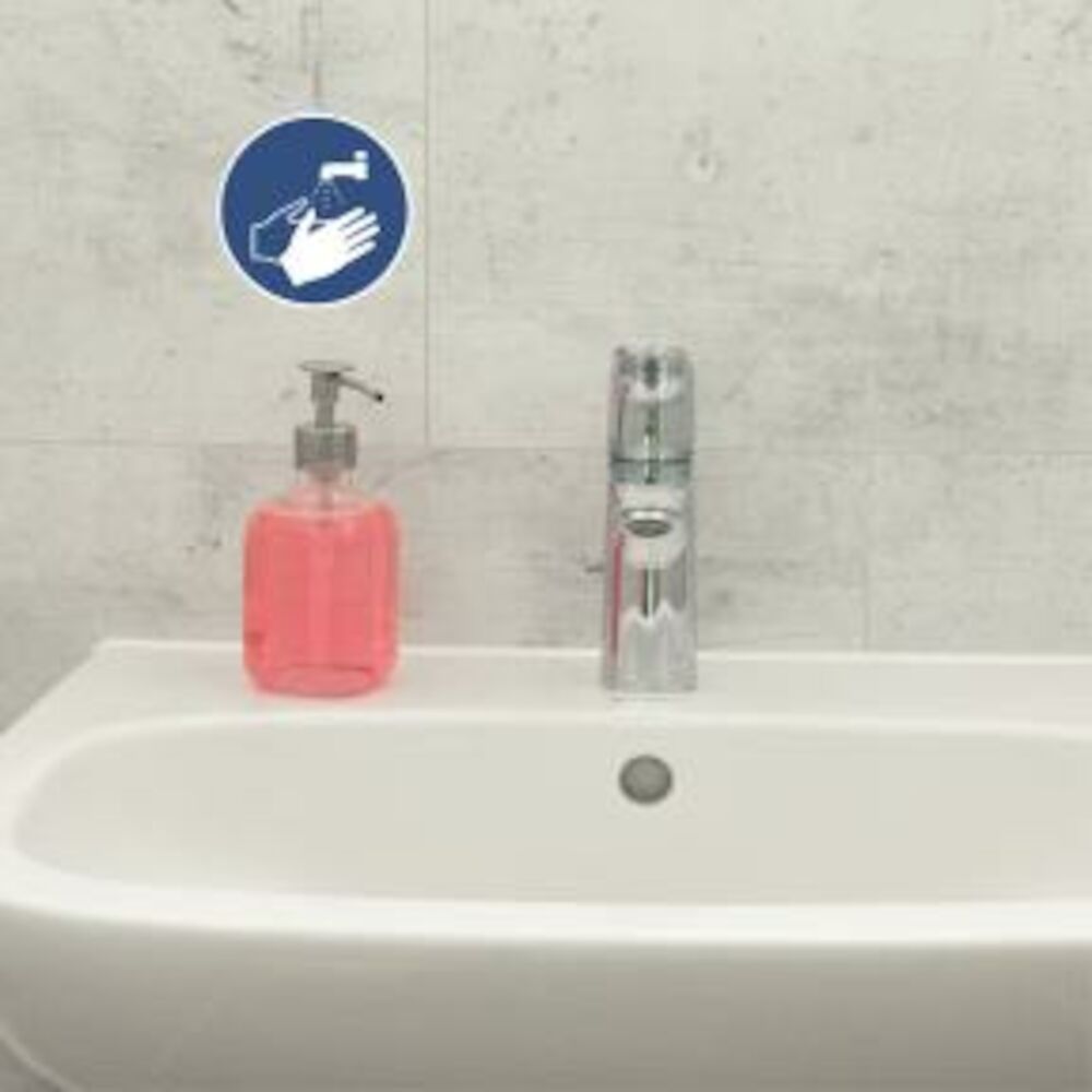 Klistermärket "Tvätta händerna" 2 st/fp